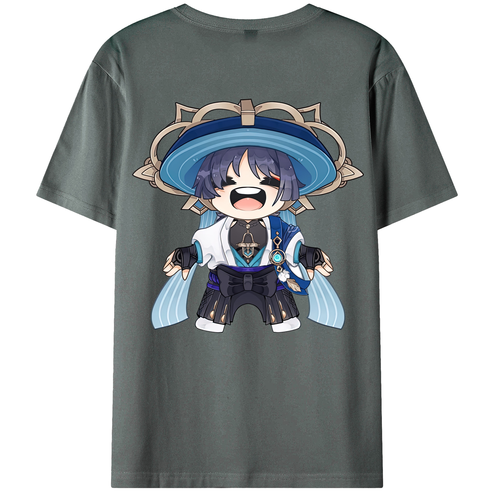 げんし神 さんペい genshin Sanpei 綿100％ メンズ半袖Tシャツ（バックプリント） 通気性